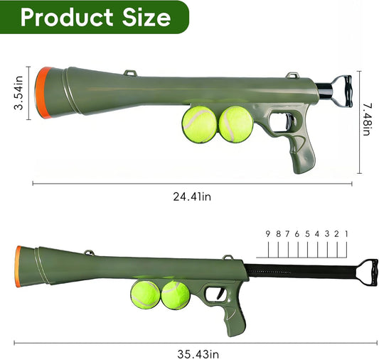 Dog Ball Launcher With Tennis Balls