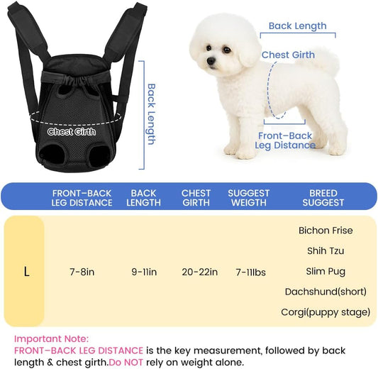 Front Pet Carrier for Small Dogs | Hands-Free Travel Bag