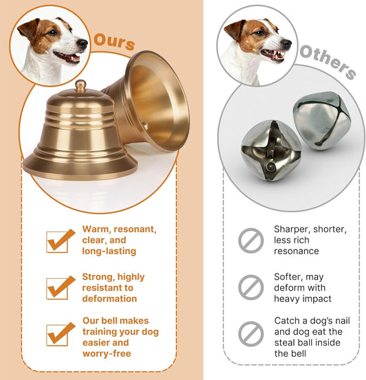 Elegant Leather Dog Potty Training Bells Set