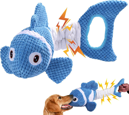 Squeaky Clownfish Tug Toy for Interactive Play