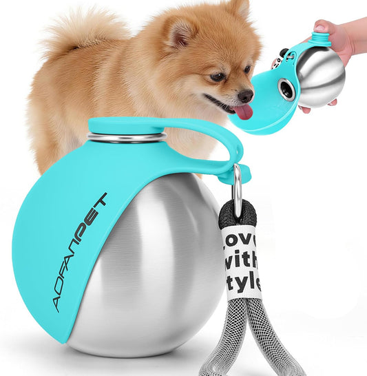 Stainless Steel Dog Water Bottle – 10 oz