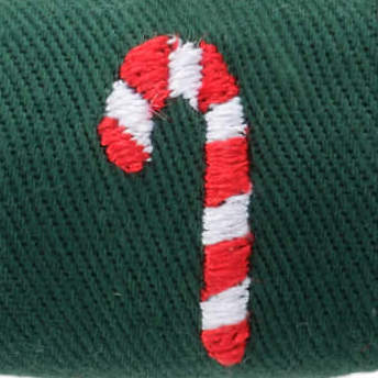 Evergreen Candy Cane Dog Bow