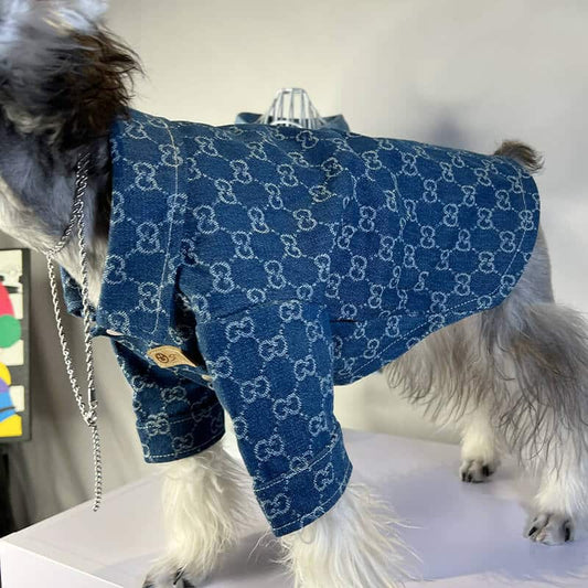 Designer Large and Small Dog Denim Jacket