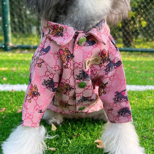 Big Dog Vibrant Pink Printed Shirt