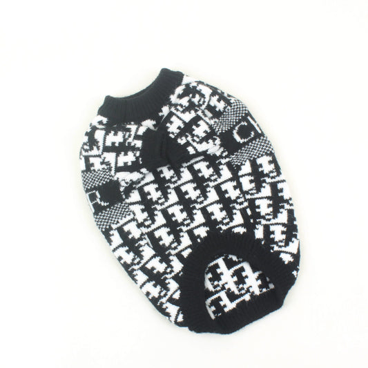 DD Black Alphabet Bubbly Sweater