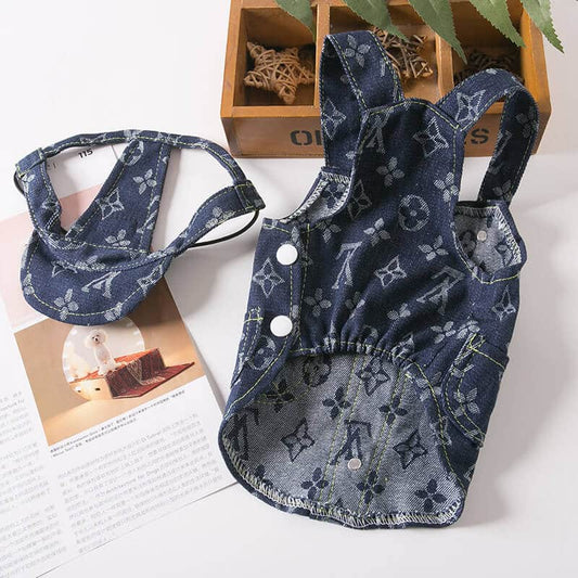 Fancy Designer Dog Clothes With Cap