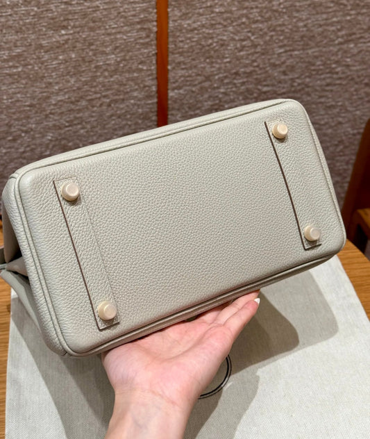Birkin 25 Gris Perle Luxury Bag
