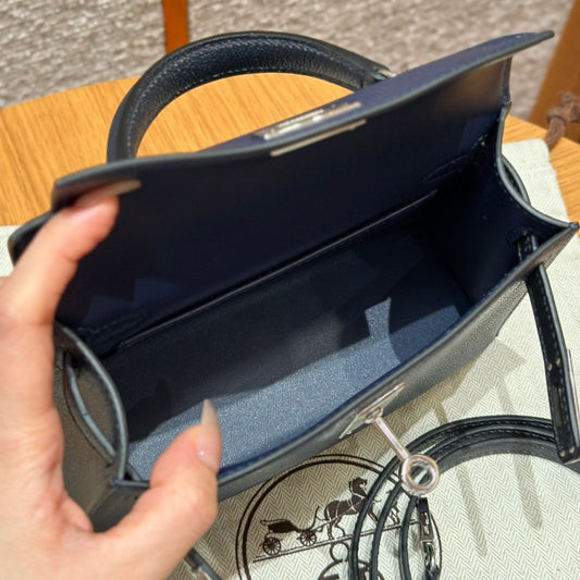 Kelly Mini II Blue Indigo And M Blue Encer Luxury Bag