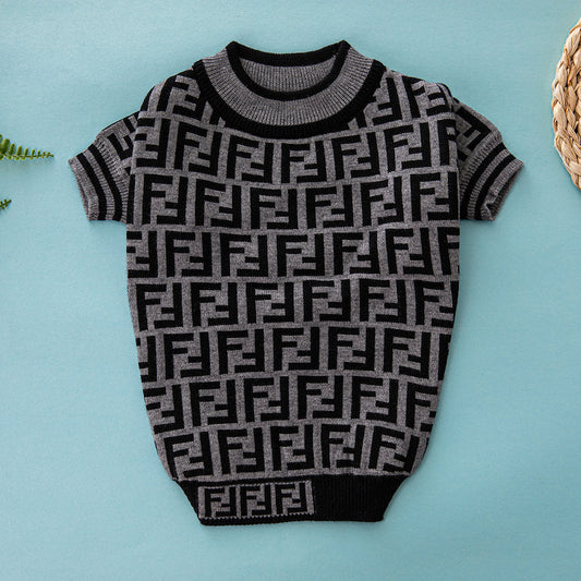 Fency Dog Layered Sweater