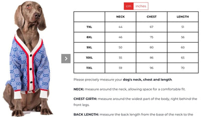 GG Star Cardigan Sweater For Big Dogs