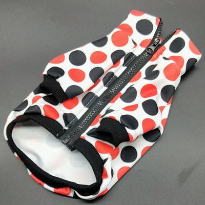 Doggo Red Black Dot Fire Coat