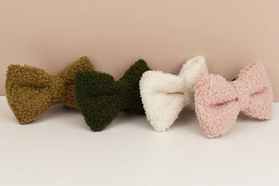 Teddy Bow Collar And Leash Vintage Set