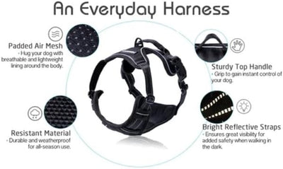 Reflective No-Pull Dog Harness With Control Handle