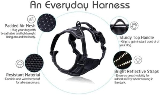Reflective No-Pull Dog Harness With Control Handle