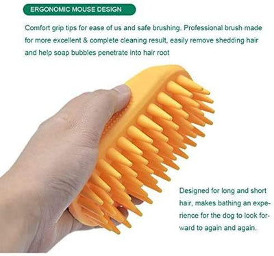 Silicone Pet Shampoo Massage Grooming Bath Brush