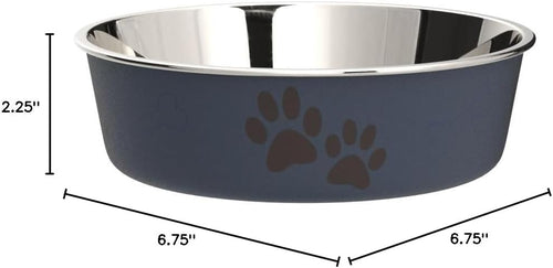 Stainless Steel Dog Bowl I Spill Proof I Blueberry