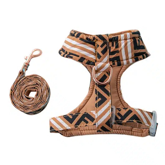 FF Monogram Harness & Leash Wavy Set