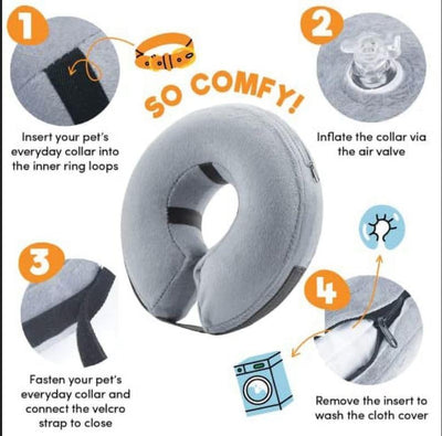 Inflatable Dog Cone Collar | Soft Donut Recovery