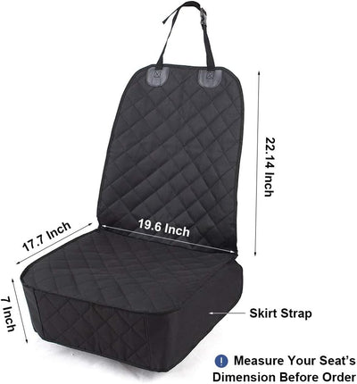 Front Seat Dog Car Seat Cover With Quilted Protection