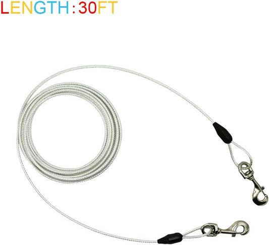 Reflective 30-Foot Heavy-Duty Dog Tie-Out Cable System
