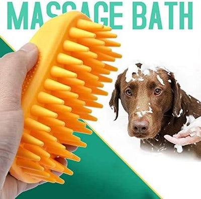 Silicone Pet Shampoo Massage Grooming Bath Brush