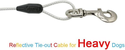 Reflective 30-Foot Heavy-Duty Dog Tie-Out Cable System