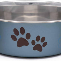 Stainless Steel Dog Bowl I Spill Proof I Blueberry