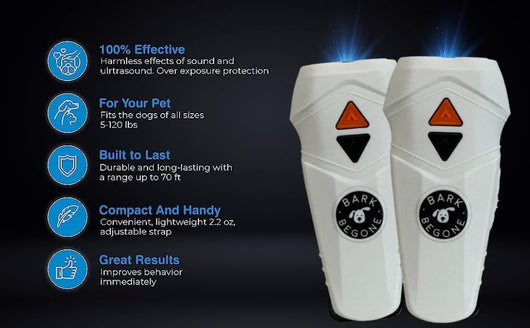 Ultrasonic Dog Bark Deterrent & Behavior Corrector I Rechargeable