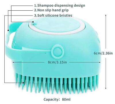 Soft Silicone Shampoo Pet Bath Massage Brush