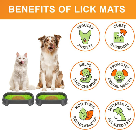 Mess-Proof Dog Lick Mat Slow Feeder Tray