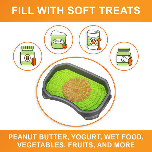 Mess-Proof Dog Lick Mat Slow Feeder Tray