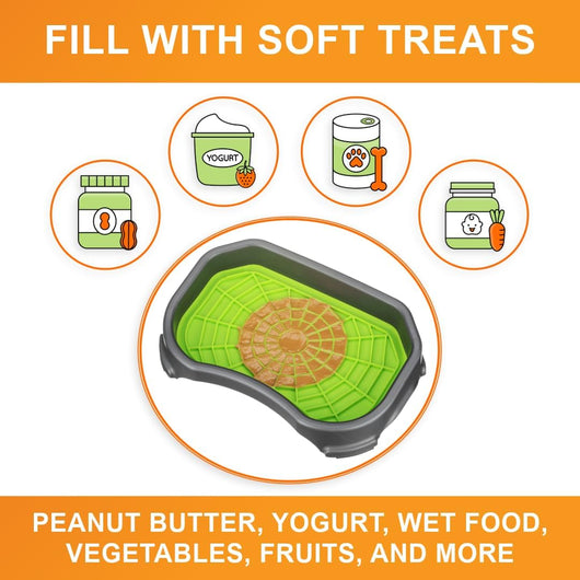 Mess-Proof Dog Lick Mat Slow Feeder Tray