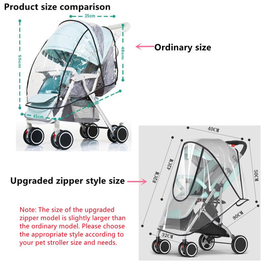 Universal Dog Stroller Rain Cover For All-Weather