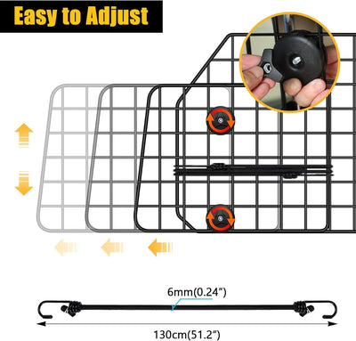 Adjustable Dog Car Safety Barrier Cargo Divider Mesh