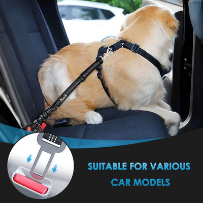 Adjustable Reflective Dog Car Safety Seat Belt Harness