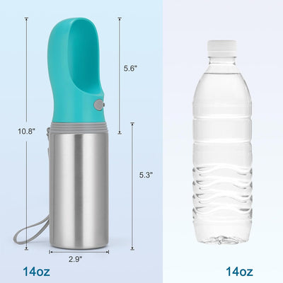 Stainless Steel Dog Water Bottle – 14 oz