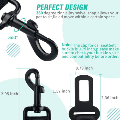 Adjustable Elastic Dog Seat Belt Safety Tether