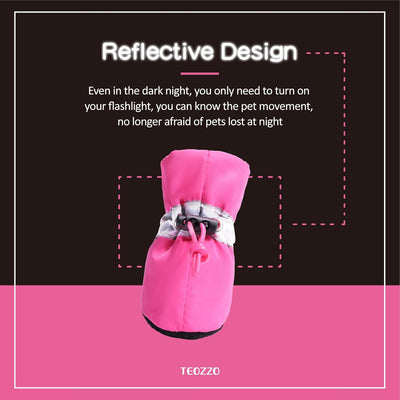Dog Boots | Soft Fleece Anti-Slip Reflective Paw Shoes