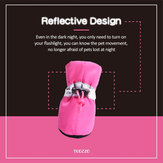 Dog Boots | Soft Fleece Anti-Slip Reflective Paw Shoes