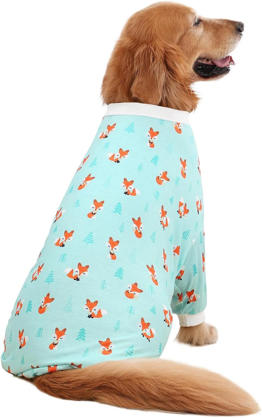 Fox Print Pajamas for Large Dogs