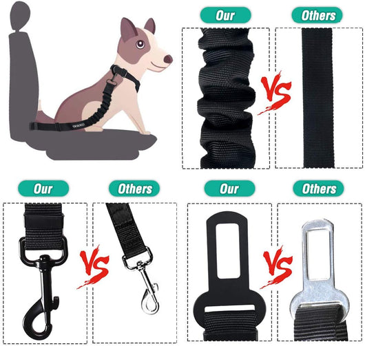 Adjustable Elastic Dog Seat Belt Safety Tether
