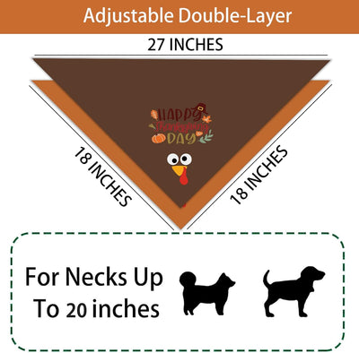 Thanksgiving Turkey Dog Bandana Two-Pack for Celebrations