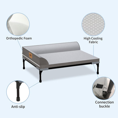 Cooling Dog Bed I Elevated Orthopedic Pet Bed