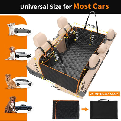 Dog Car Seat Cover Hard Bottom Extender Hammock