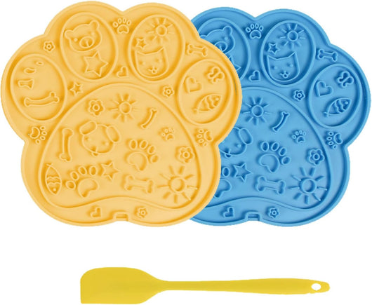 Paw-Shaped Dog Lick Mat 2-Pack