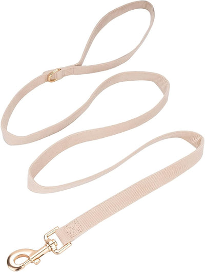 Corduroy Dog Collar Set | Soft Adjustable Leash & Metal Buckle