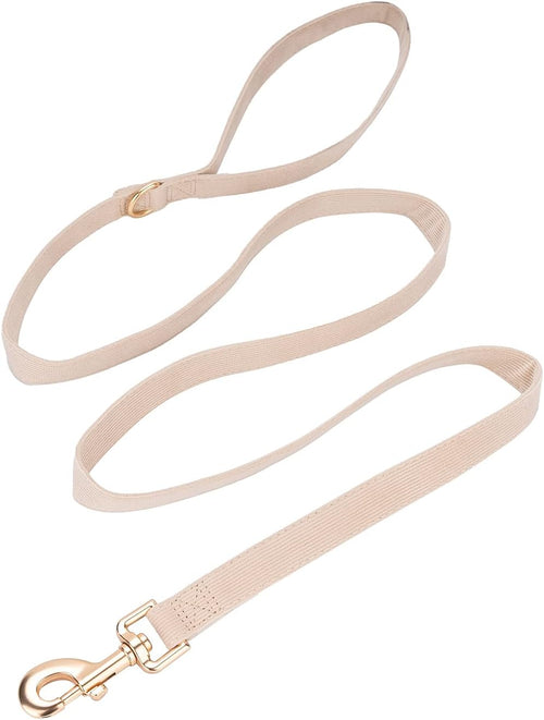 Corduroy Dog Collar Set | Soft Adjustable Leash & Metal Buckle