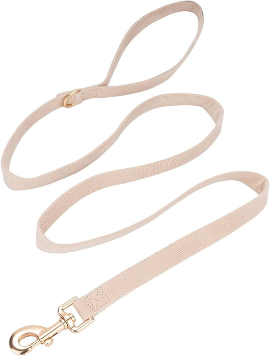 Corduroy Dog Collar Set | Soft Adjustable Leash & Metal Buckle