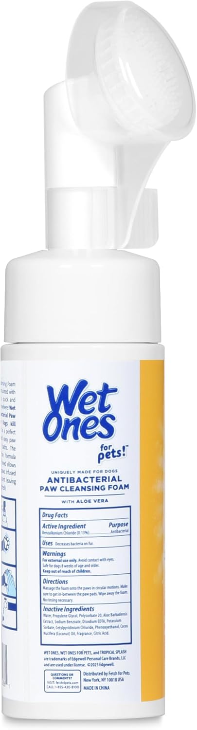 Antibacterial Foaming Dog Paw Cleaner With Scrubber