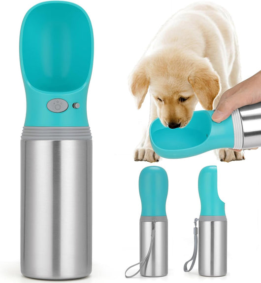 Portable 14 oz dog water bottle